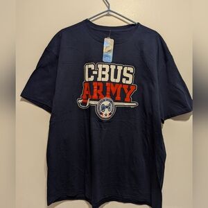 NHL Navy Blue CBUS Army Short Sleeve Tee